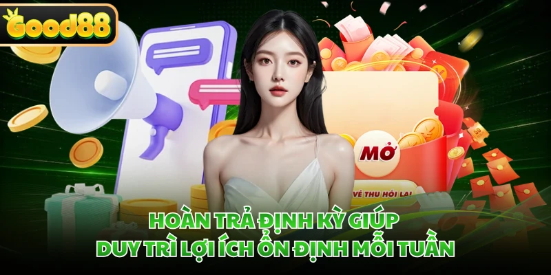 Khuyến Mãi GOOD88 - Cơ Hội Nhận Quà Qua Mỗi Chương Trình 3 Hoàn trả định kỳ giúp duy trì lợi ích ổn định mỗi tuần