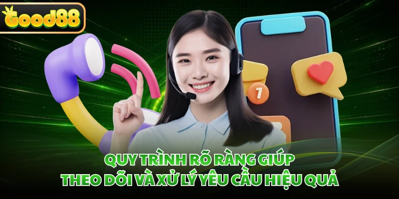CSKH GOOD88 - Cam Kết Hỗ Trợ Thành Viên 24/7 Nhanh Chóng 5 Quy trình rõ ràng giúp theo dõi và xử lý yêu cầu hiệu quả